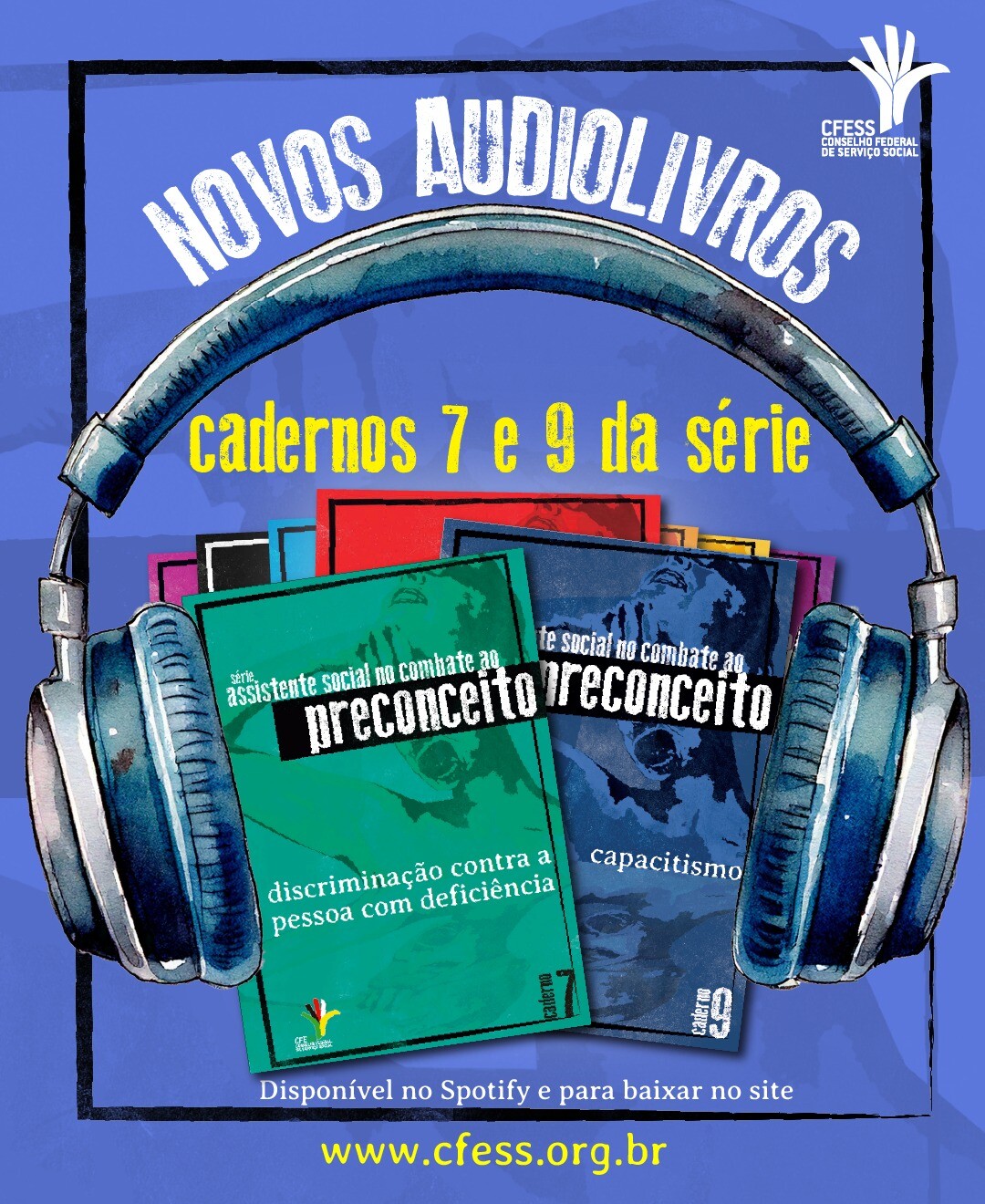serie-assistente-social-no-combate-ao-preconceito-audiolivro-dos-cadernos-7-e-9-ja-disponivel